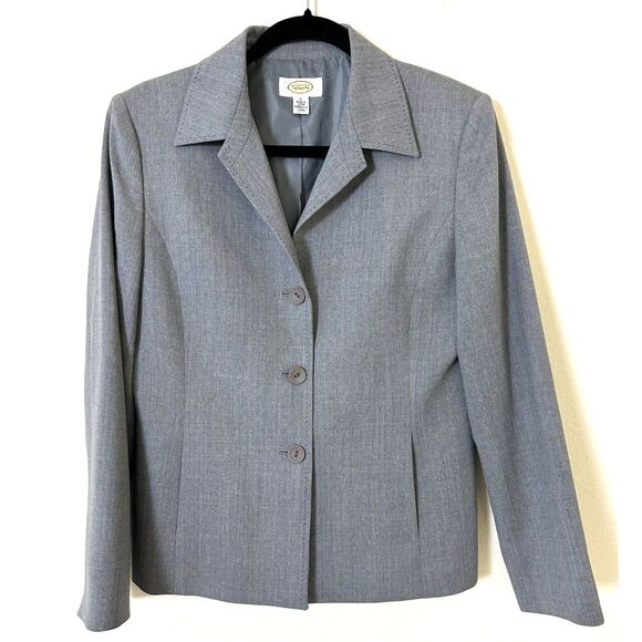 Talbots 100% Wool Gray Blazer Suit Jacket Women’s Size 6 Lined Career Business - Picture 1 of 10